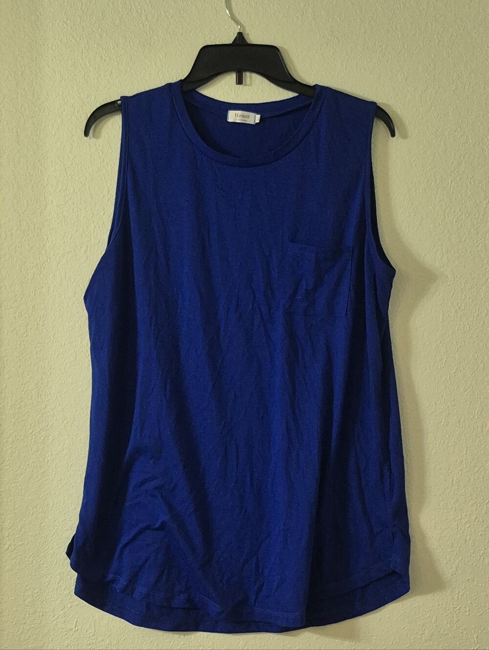Classic Royal Blue Sleeveless Pocket Tank